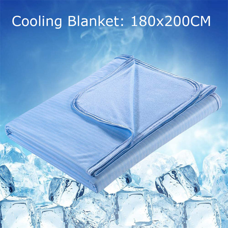 Cooling Blanket with Japanese Q-Max Fiber – Breathable Summer Throw (Optional Pillow Set)